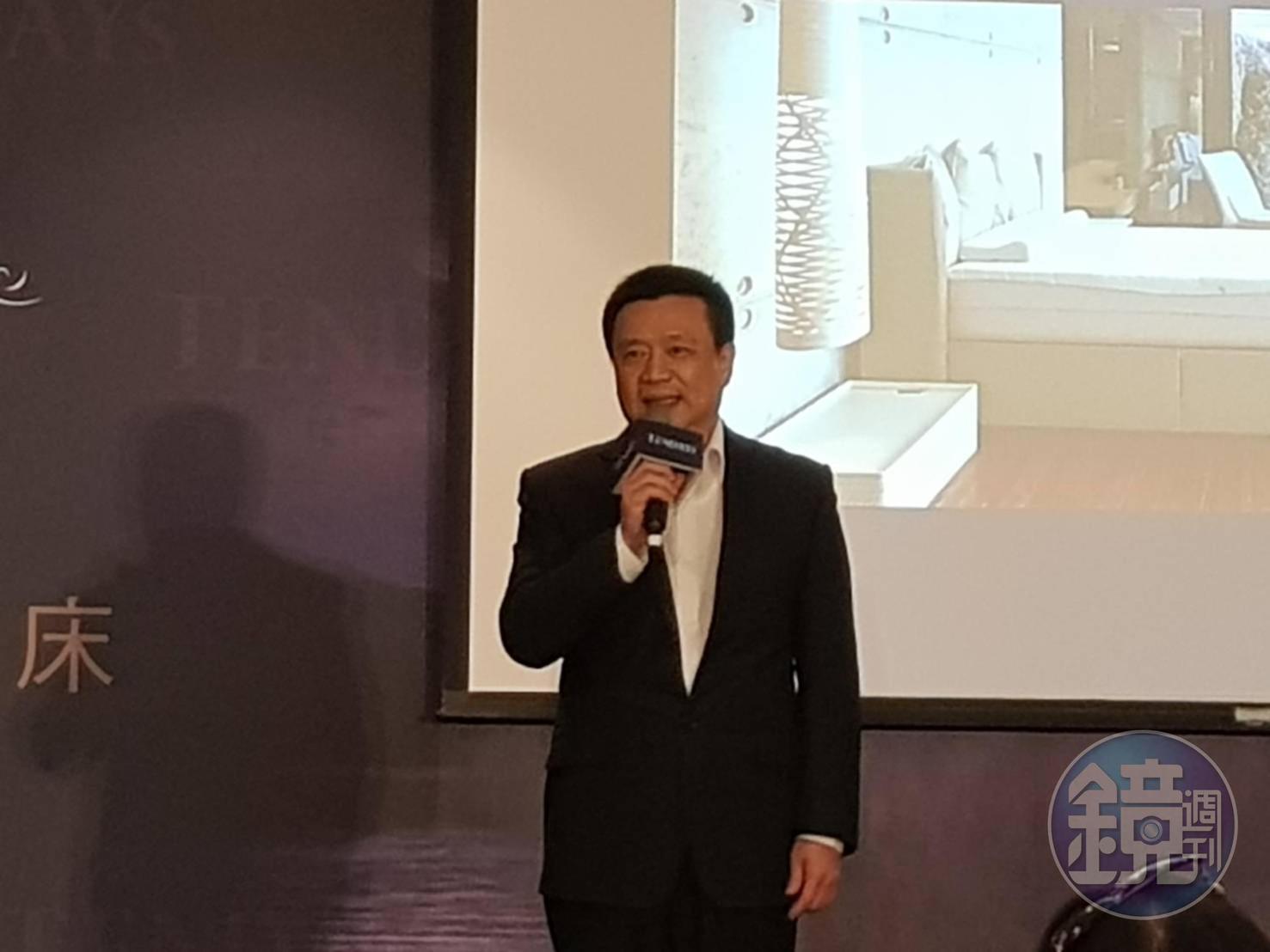  TENDAYS董事長蕭文昌表示，經科學論證與醫學驗證，累積超過10萬筆不同身型合適床枕的大數據後，TENDAYS終於研發出可以做到健康睡眠管理，懂得依使用者需要遠端AI自動調控的一張好床。