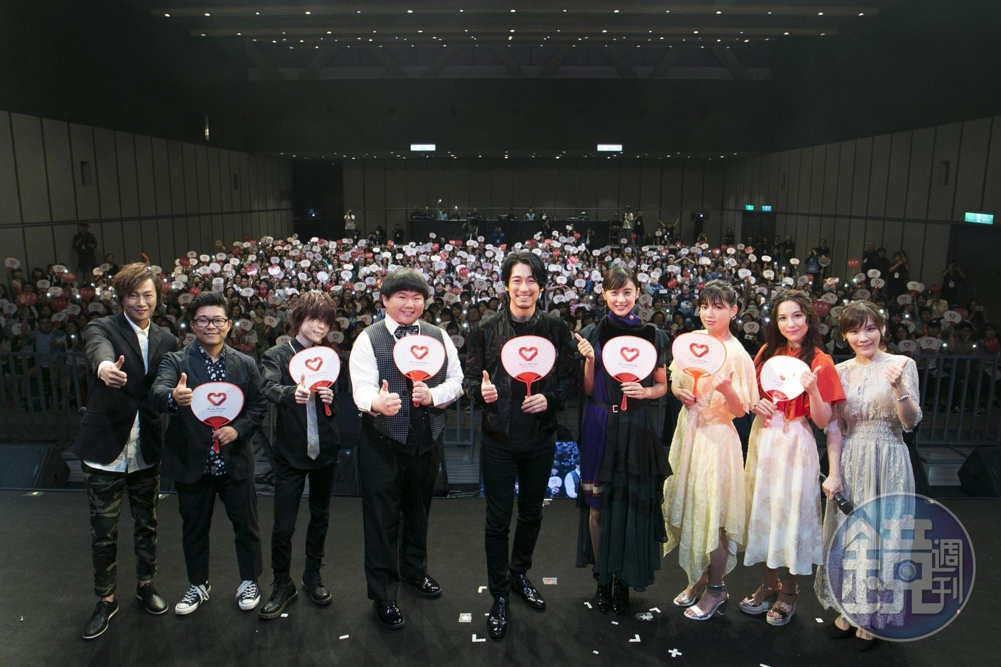 J series FESTIVAL除日本演員們與粉絲同歡，更邀請到歌手nano、SAKAI YU與林育羣帶來精彩表演。（聯勤公關提供）
