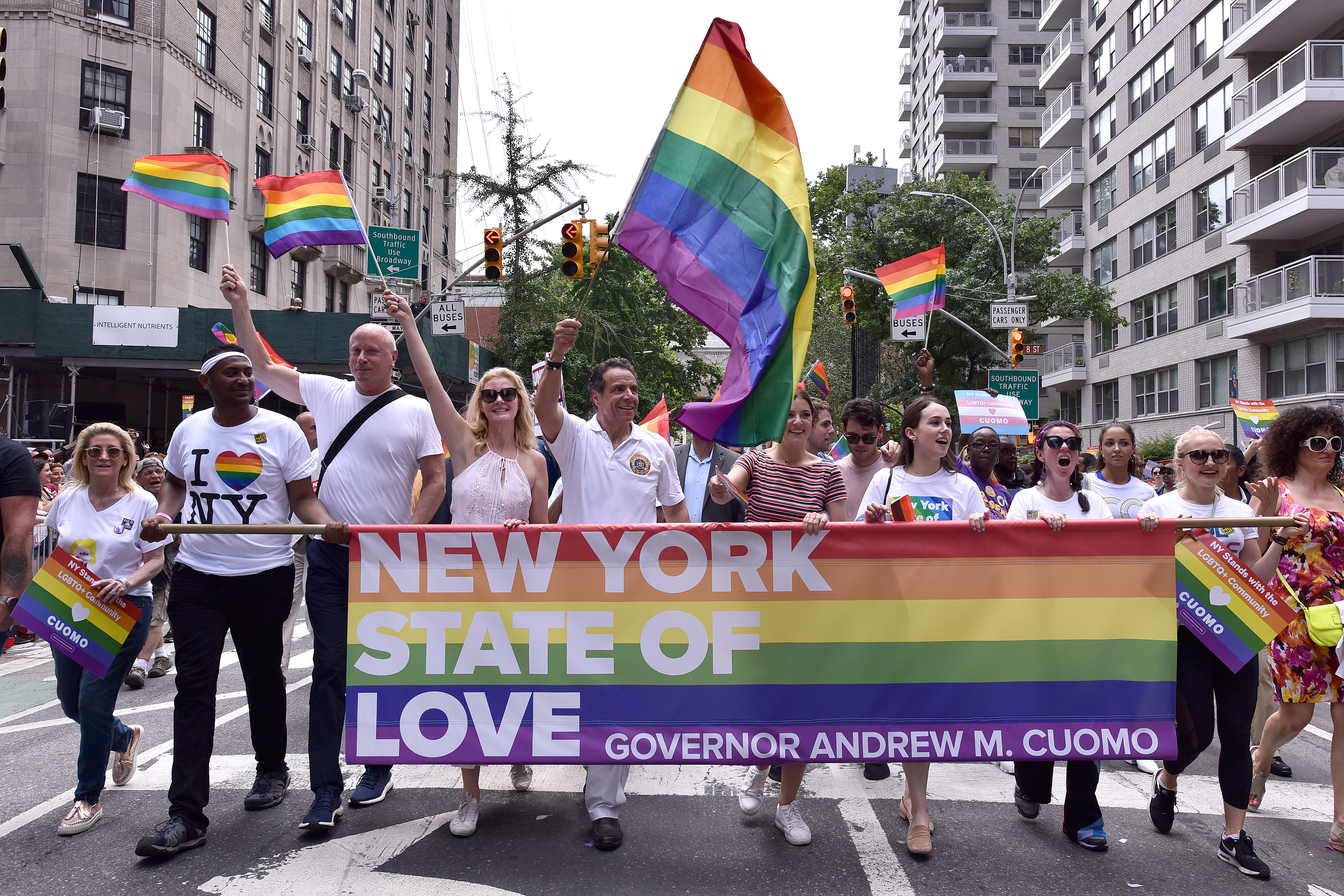 圖為2018年紐約舉行第49屆LGBT遊行。（東方IC）