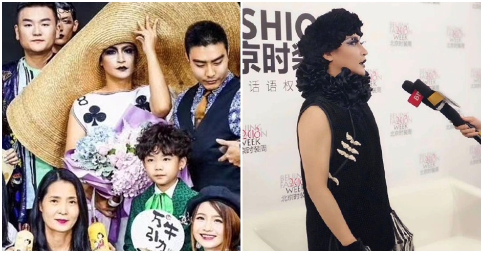 陳志朋出席北京時裝周，前衛打扮引起網友熱議。（翻攝自Real皮皮王微博）