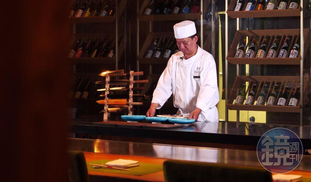 「晴山」日本料理主廚吳文雄擁有深厚的日本燒烤功夫。