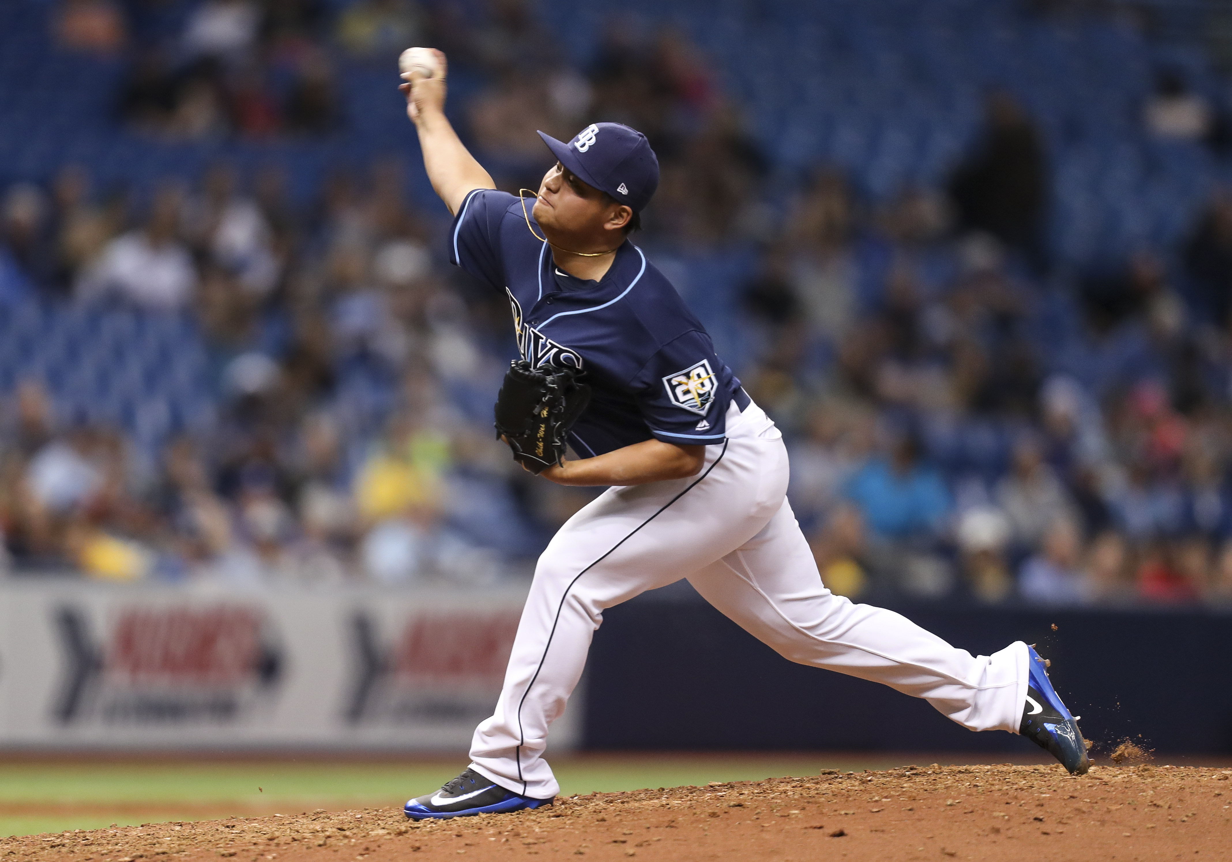 胡智為本季第5度升上大聯盟，明（21）日起光芒對上藍鳥四連戰，他將有望登板。（東方IC）