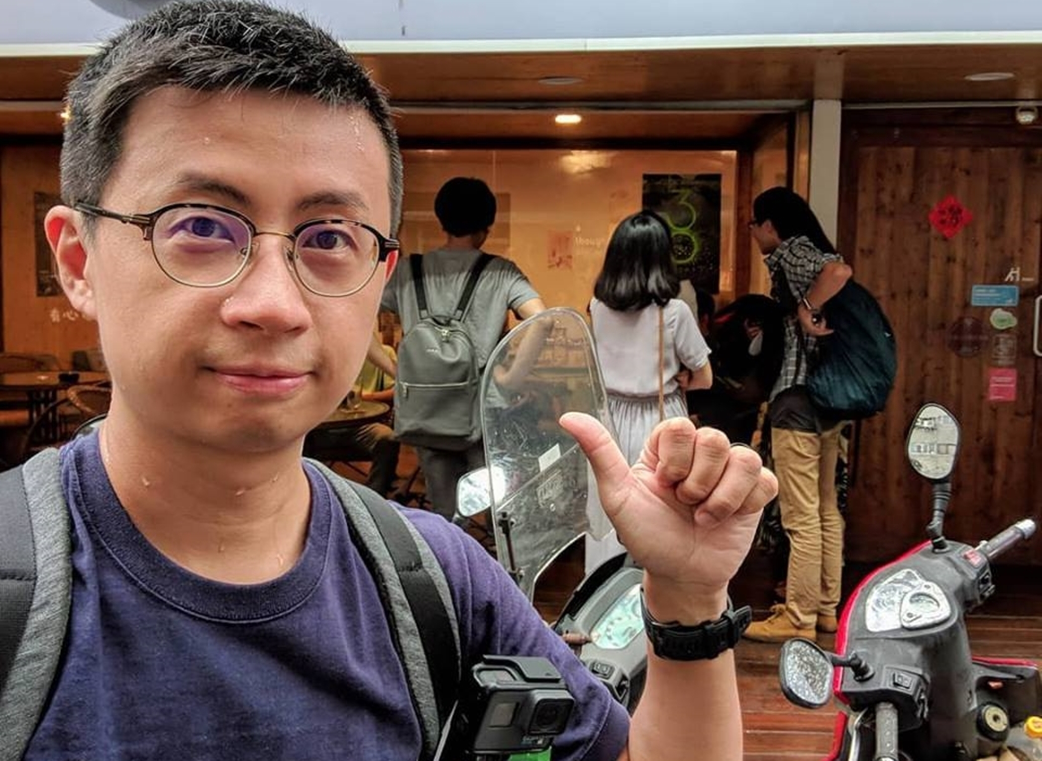 「呱吉」邱威傑以無黨籍身分，參選台北市松山信義區議員。（翻攝呱吉臉書）