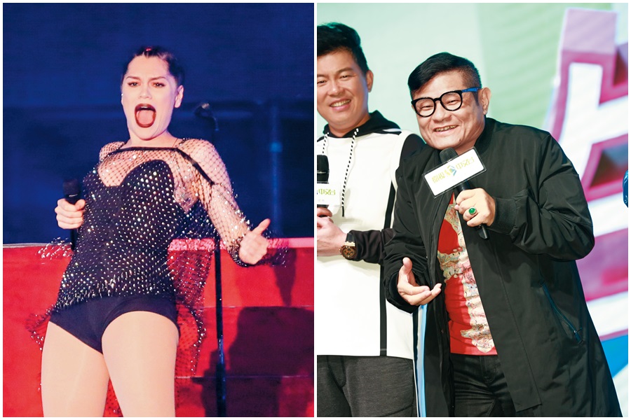 Jessie J（左圖）開唱，台下觀眾覺得她像許效舜（右圖），讓人愈看愈像，幾乎忘了她是Jessie J。