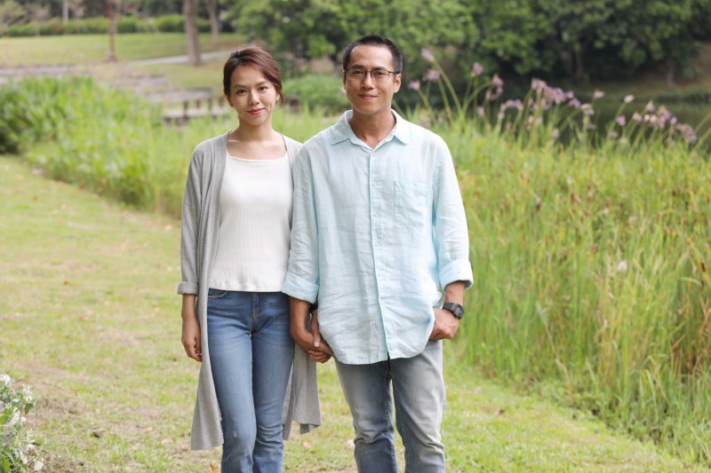 莊凱勛和夏于喬在《噬罪者》飾演情侶。（公視提供）