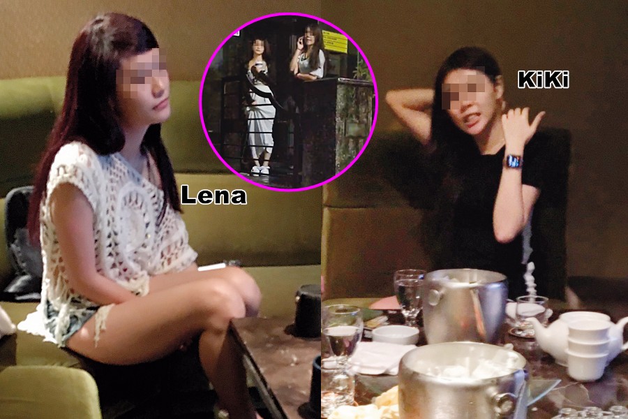 兩名陪陳致中進招待所的兩名女子KiKi和Lena，都專做出國伴遊，平常很難見到本尊，除非提早預約。