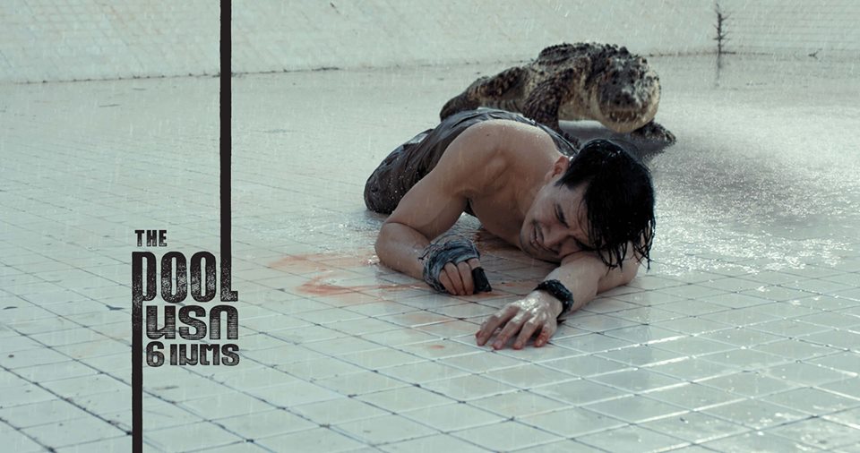 Ken與巨鱷搏鬥，場景驚險。（翻攝自《六公尺的泳池地獄》臉書）