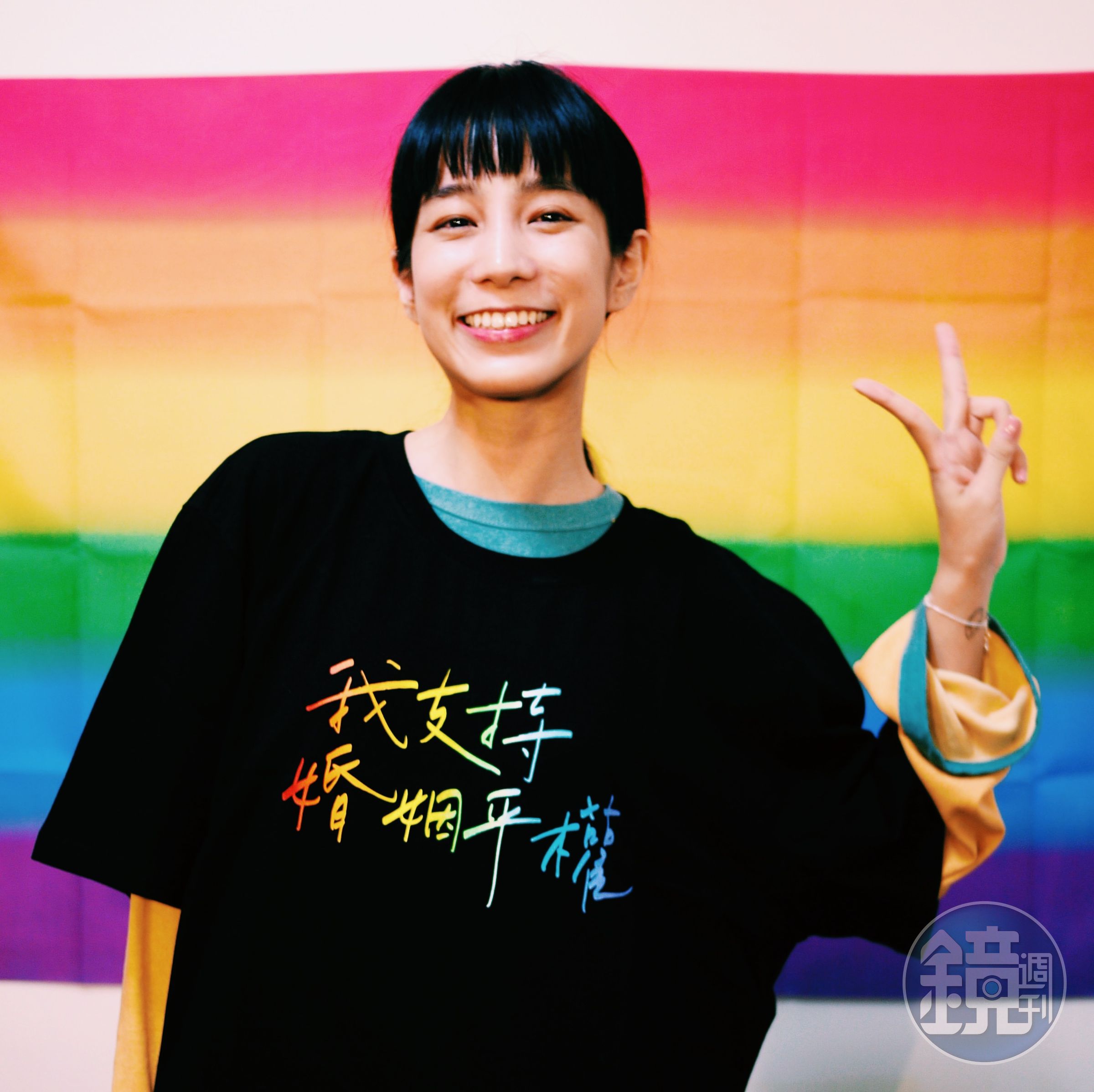 温貞菱日前擔任婚姻平權大平台最新計畫「名人來Call Out」直播節目第三集的嘉賓，直接CALL IN好朋友。（婚姻平權大平台提供）