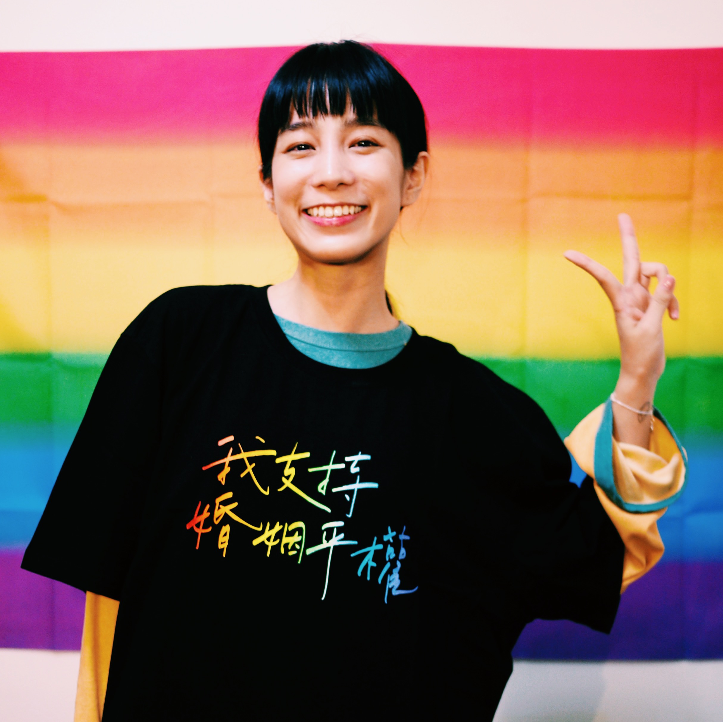 温貞菱日前擔任婚姻平權大平台最新計畫「名人來Call Out」直播節目第三集的嘉賓，直接CALL IN好朋友。（婚姻平權大平台提供）
