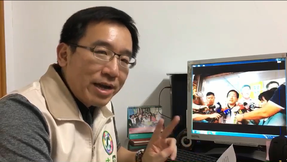 陳致中錄影自清，認為一切都是媒體的抹黑栽贓。（翻攝畫面）