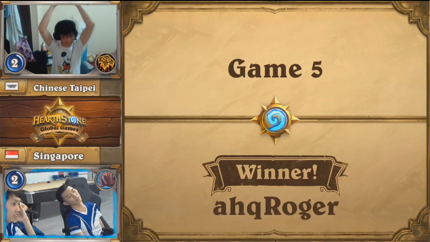 日前才歡慶前進八強，但今日卻傳出作弊被取消參賽資格。（翻攝自HearthstonezhTW Twitch）