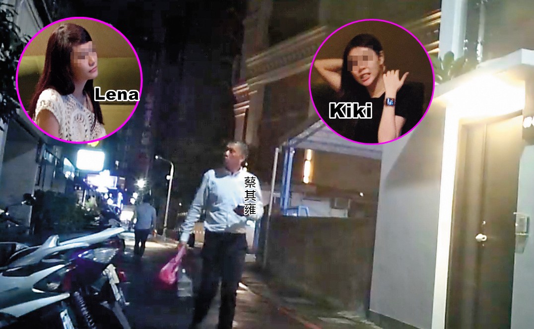 蔡其雍為了與陳致中共赴招待所一事請辭獲准,卻稱當天在招待所的女待Kiki與Lena是酒促,不是酒女。