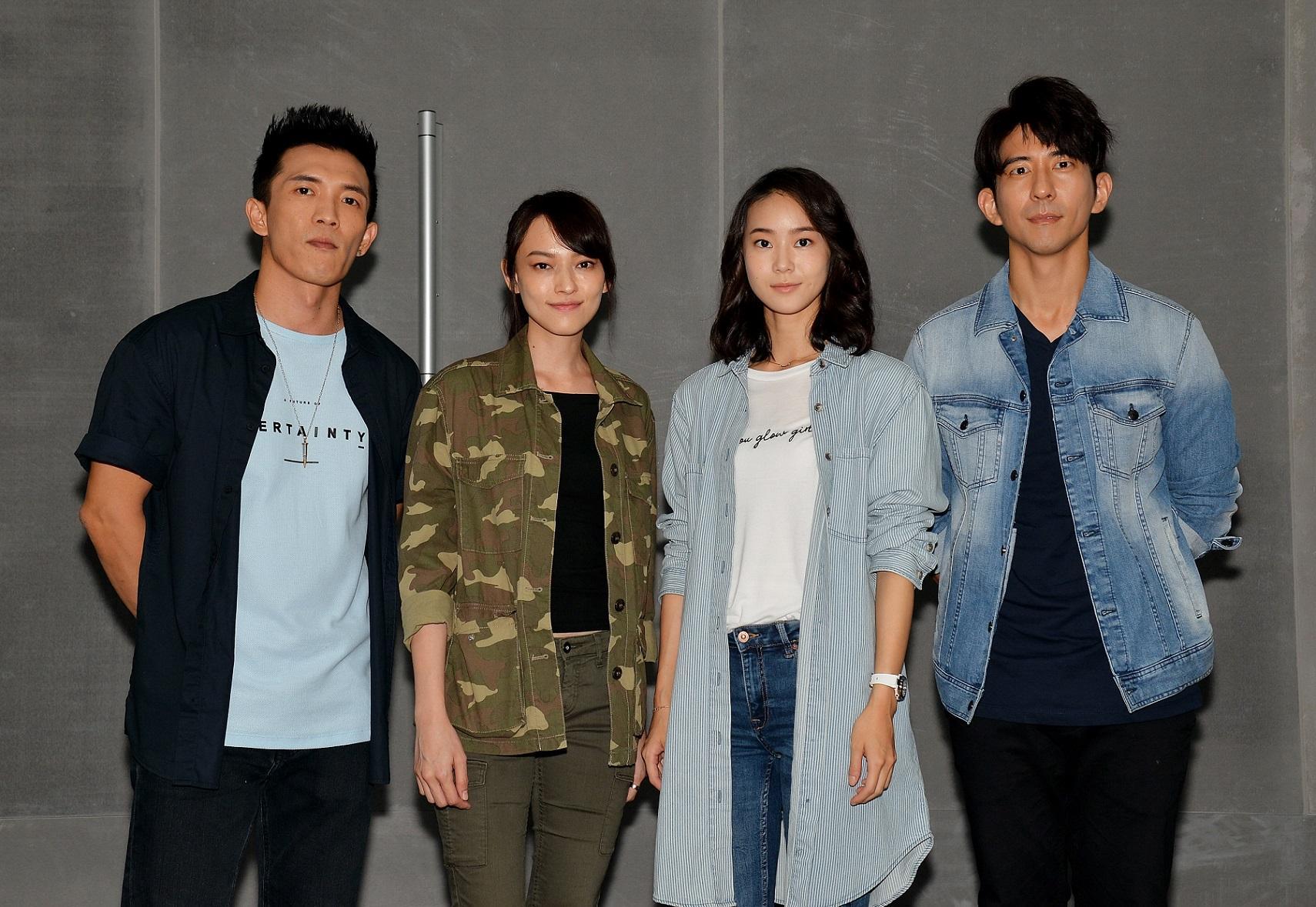 黃尚禾(左起)、姚以緹、鍾瑶、修杰楷分享拍攝《浮士德遊戲2》的過程。