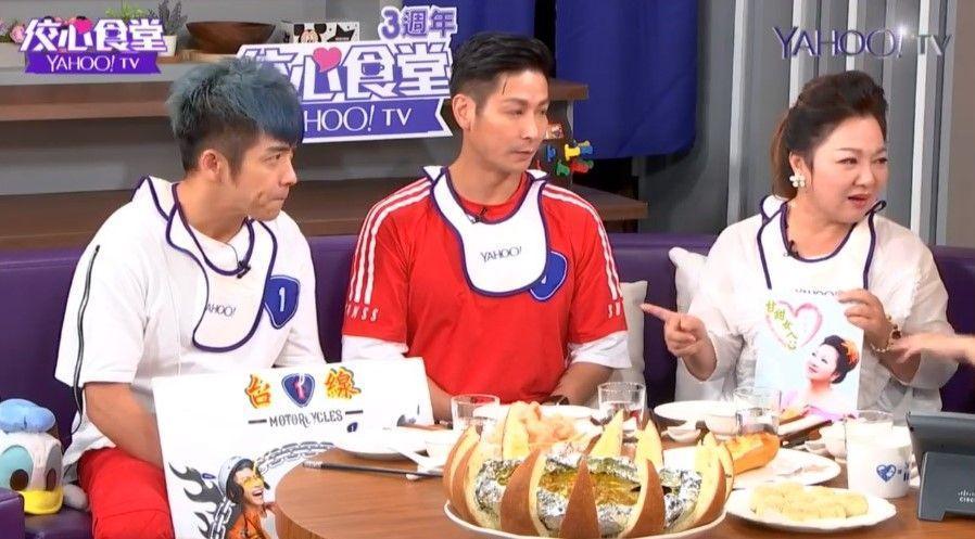 白冰冰帶著子弟兵「台一線」上黃子佼節目宣傳。(佼心食堂提供)