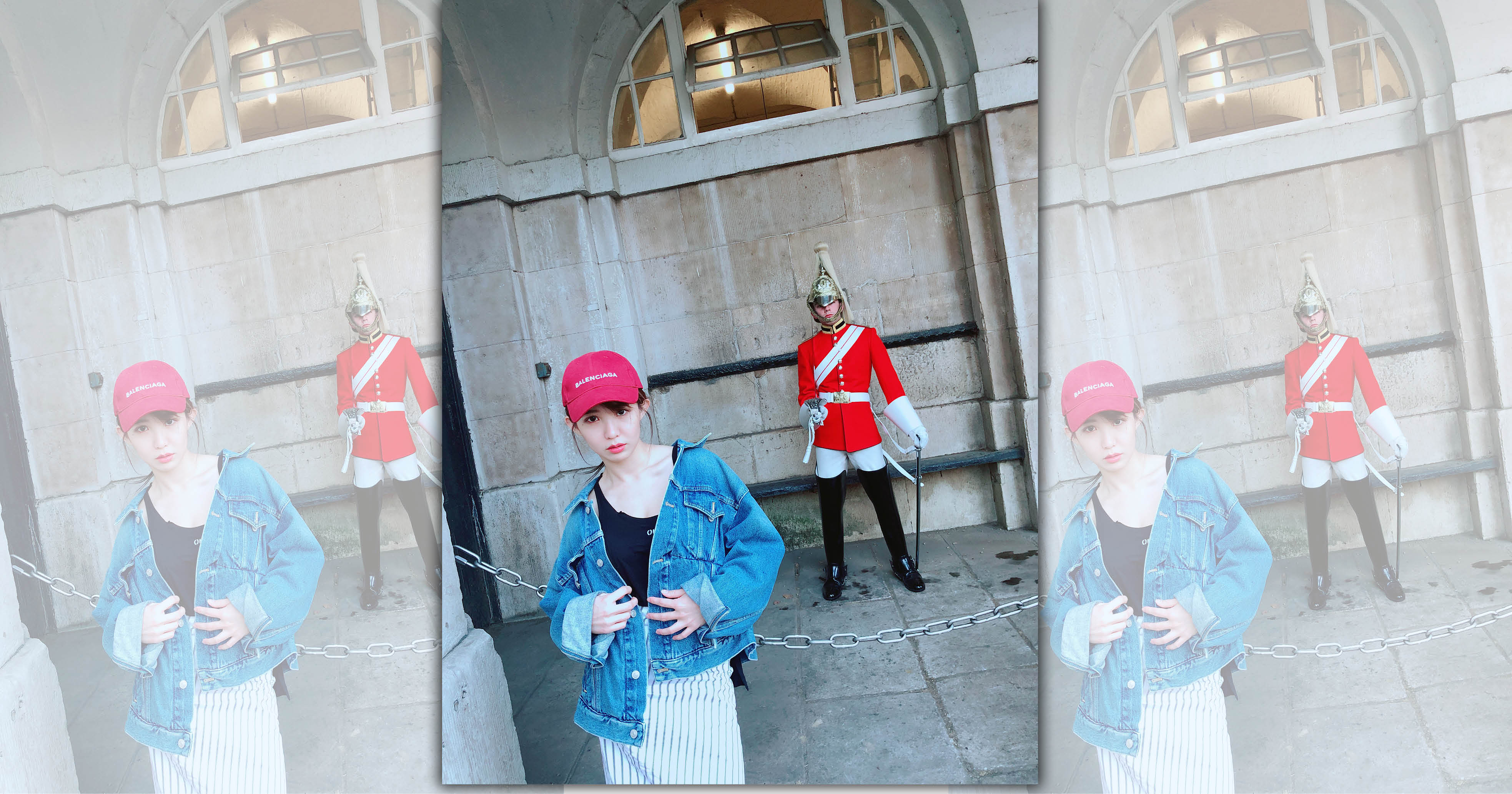 瑤瑤街拍時，將路人入鏡求合照解讀為熱情，讓工作人員啼笑皆非，封她為圈粉神器。（京騰娛樂提供）