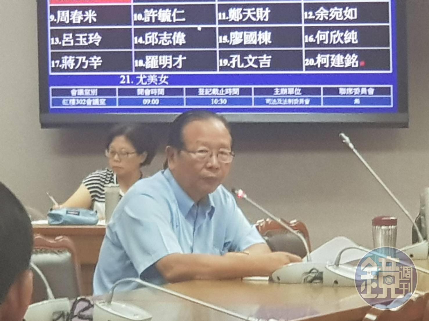 立委林德福質詢時，質疑有問題的檢察官是否還存在。