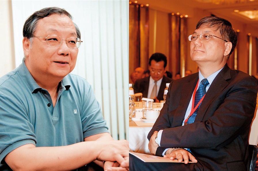 工研院前主任杜紫宸（左，翻攝資策會官網）與行政院前副院長杜紫軍（右）兄弟倆，力挺張善政參選2020。