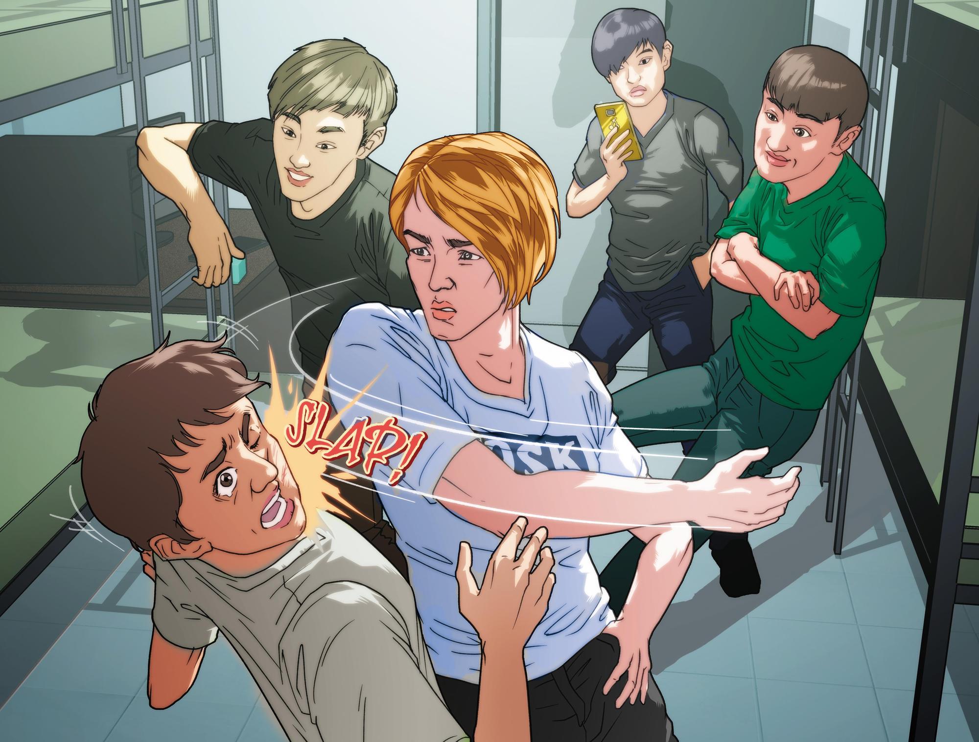 林姓少年被劉姓同事誣陷偷錢,在公司宿舍遭賞耳光霸凌,其他人還圍觀直播。