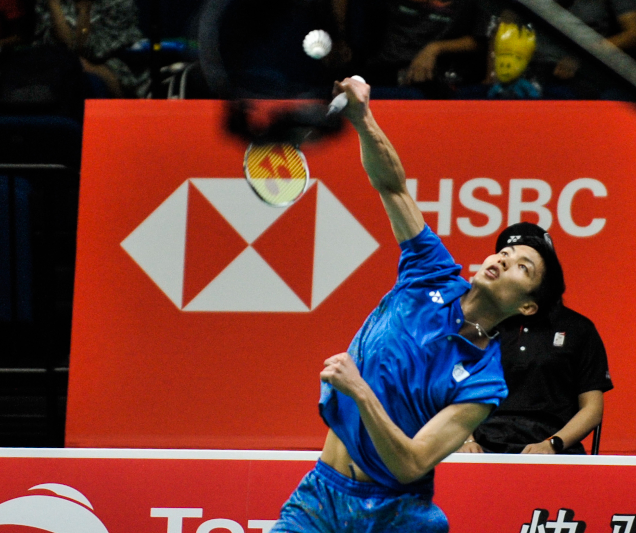 我國男單好手周天成台北公開賽首輪從容過關。（東方IC，非本次比賽照片）