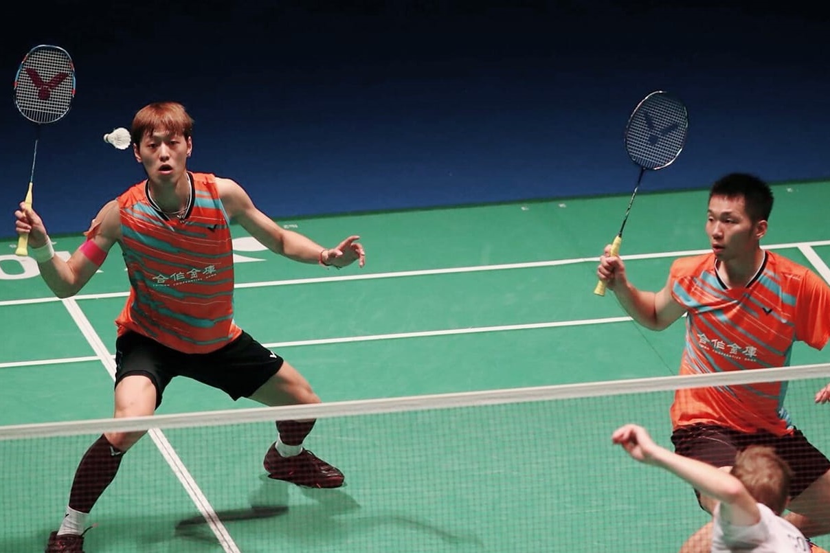 雙李組合直落二打敗日本選手，晉級台北公開賽8強賽事。非本次比賽圖。（取自李洋-Lee Yang /李哲輝-Lee Jhe Huei粉絲專頁）