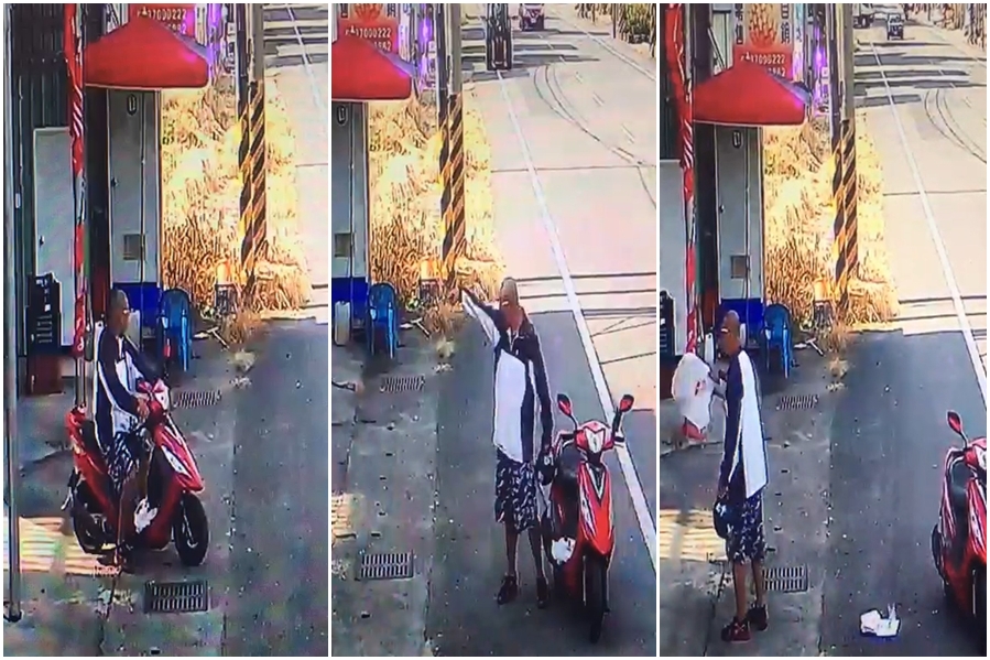 楊姓假釋犯仗著自己剛出獄，囂張地對吳姓里長候選人借錢又借車，還多次帶刀挑釁叫囂，遭檢察官聲押獲准。（警方提供）