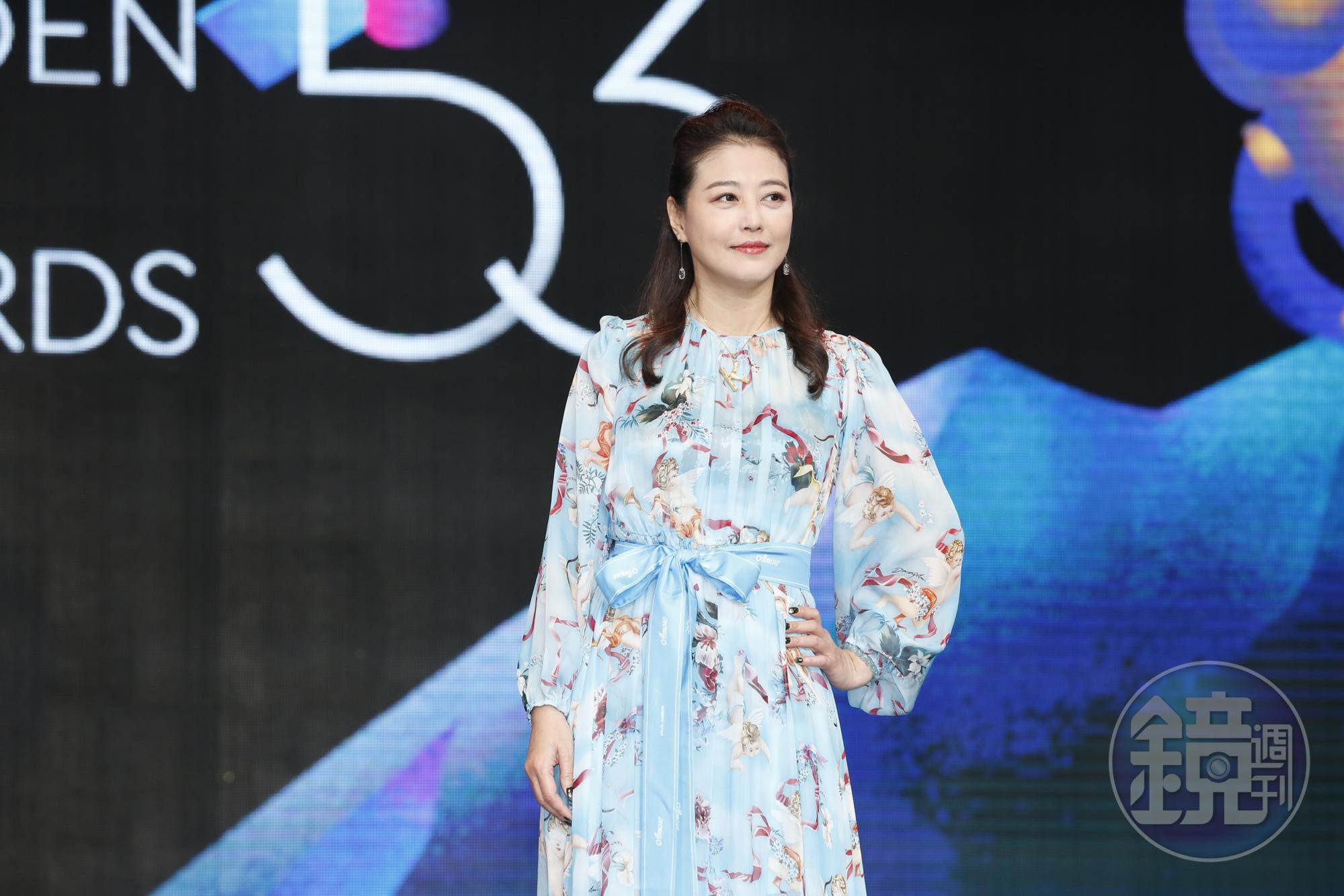 周海媚來台出席明天的金鐘獎頒獎典禮。