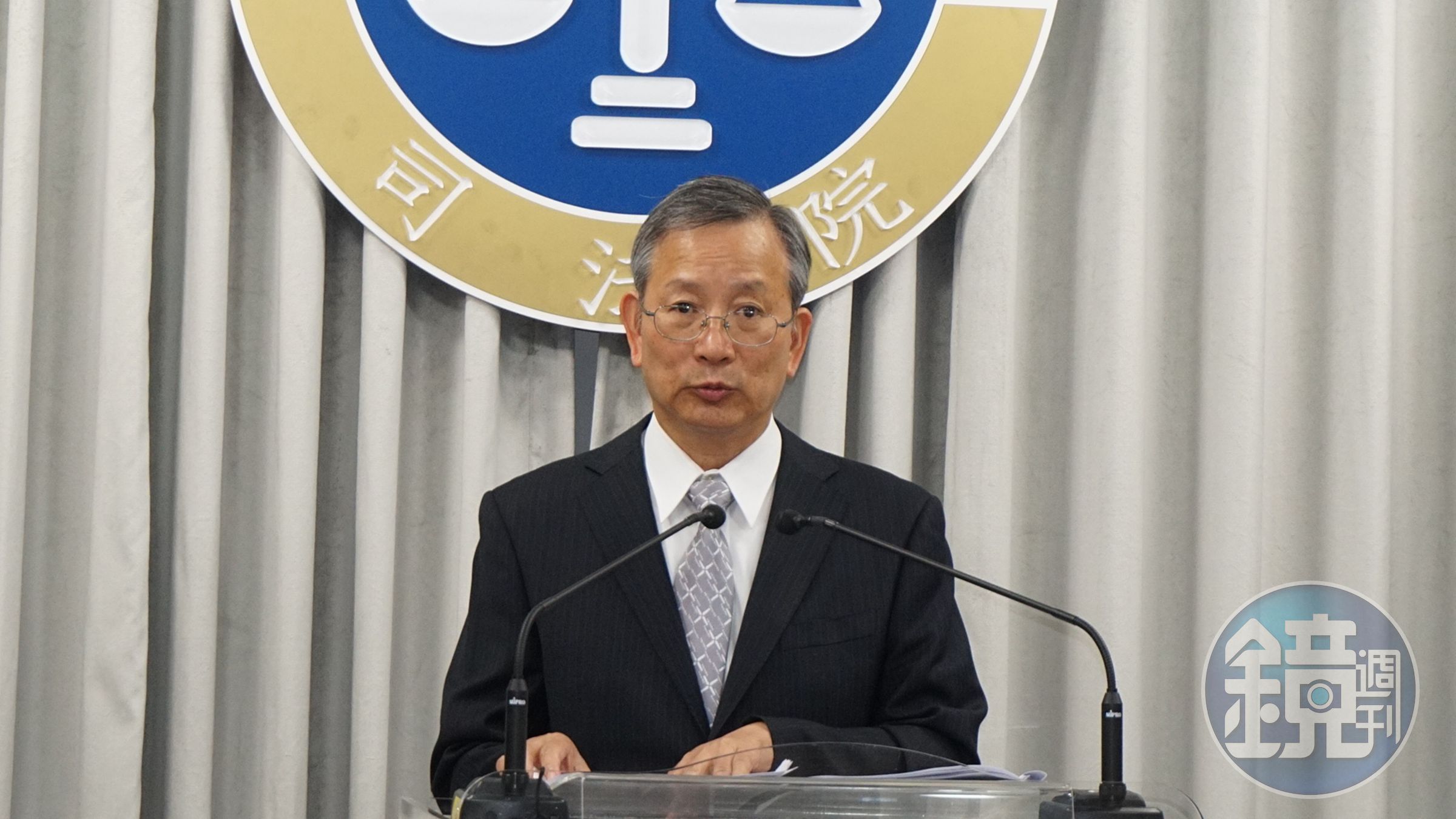 司法院祕書長呂太郎表示，大法官不受理監察院針對《不當黨產條例》的聲請。