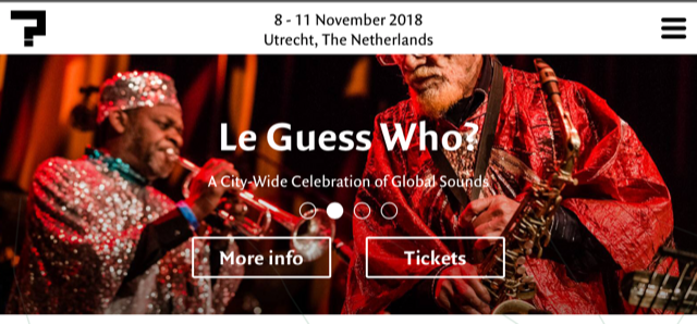 Le Guess Who？音樂節的官網內容非常豐富，涵蓋世界各地音樂家的訊息。（翻攝自www.leguesswho.nl）