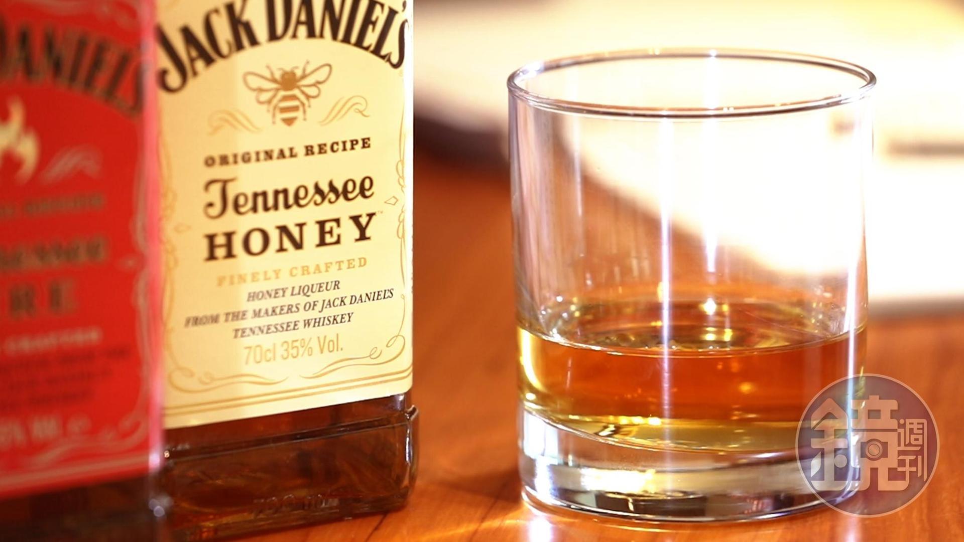 田納西蜂蜜風味威士忌（Jack Daniel’s Tennessee Honey）喝來甜滋滋，討人喜歡。