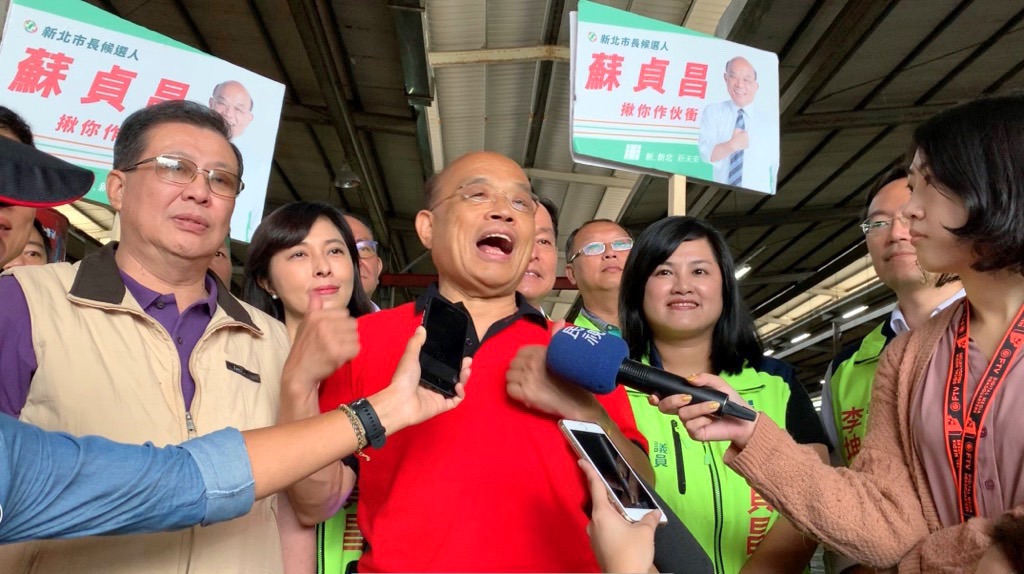 民進黨新北市長參選人蘇貞昌樂見深澳電廠停建。（蘇貞昌競選辦公室提供）