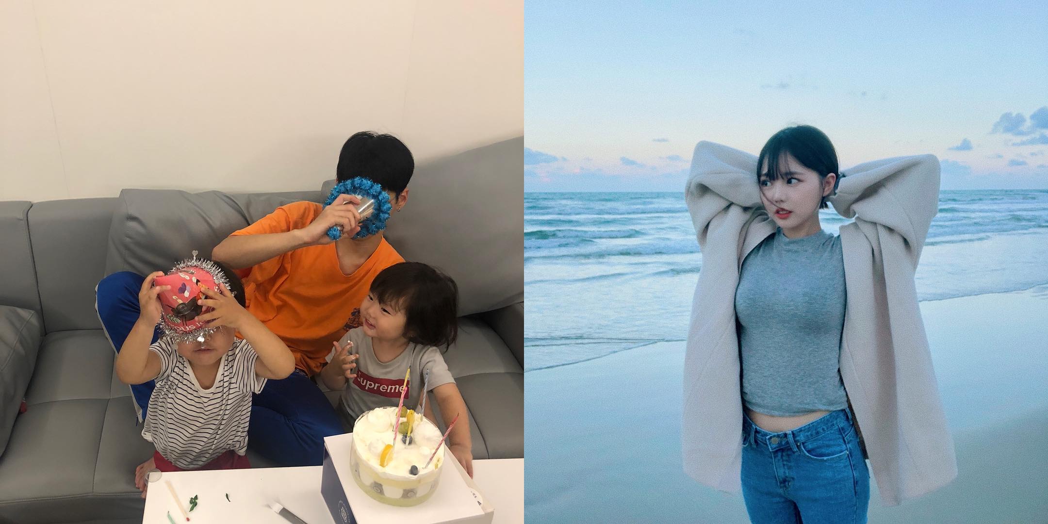 韓國網美洪瑛琦與小她3歲的老公結婚4年，育有2個小孩。（翻攝自洪瑛琦ig）