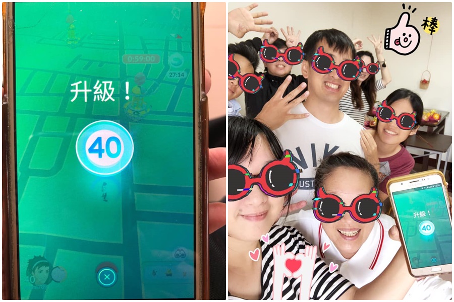 陳姓網友開心發文跟版友分享，在父親百日這天寶可夢升級到40級。（翻攝臉書社團精靈寶可夢社團Pokemon GO）