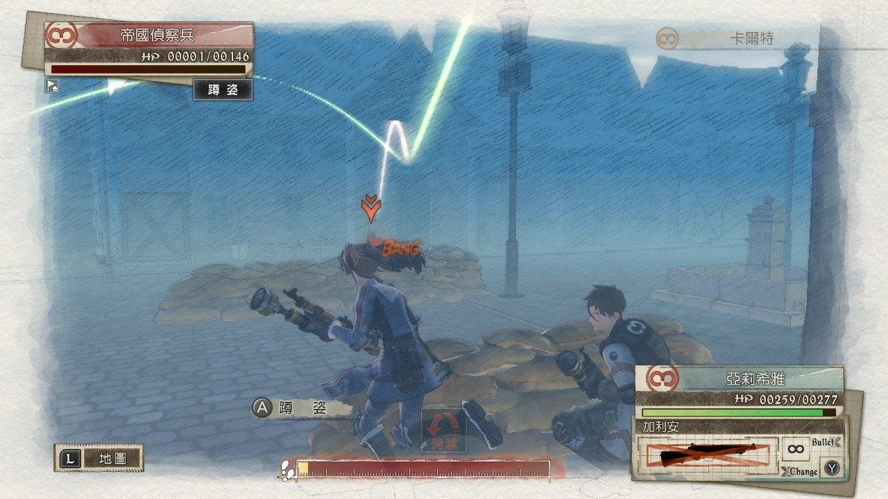 經過數個月延期,Switch 版的《戰場女武神4》仍常有畫面掉幀現象。(圖片來源:實機截圖)