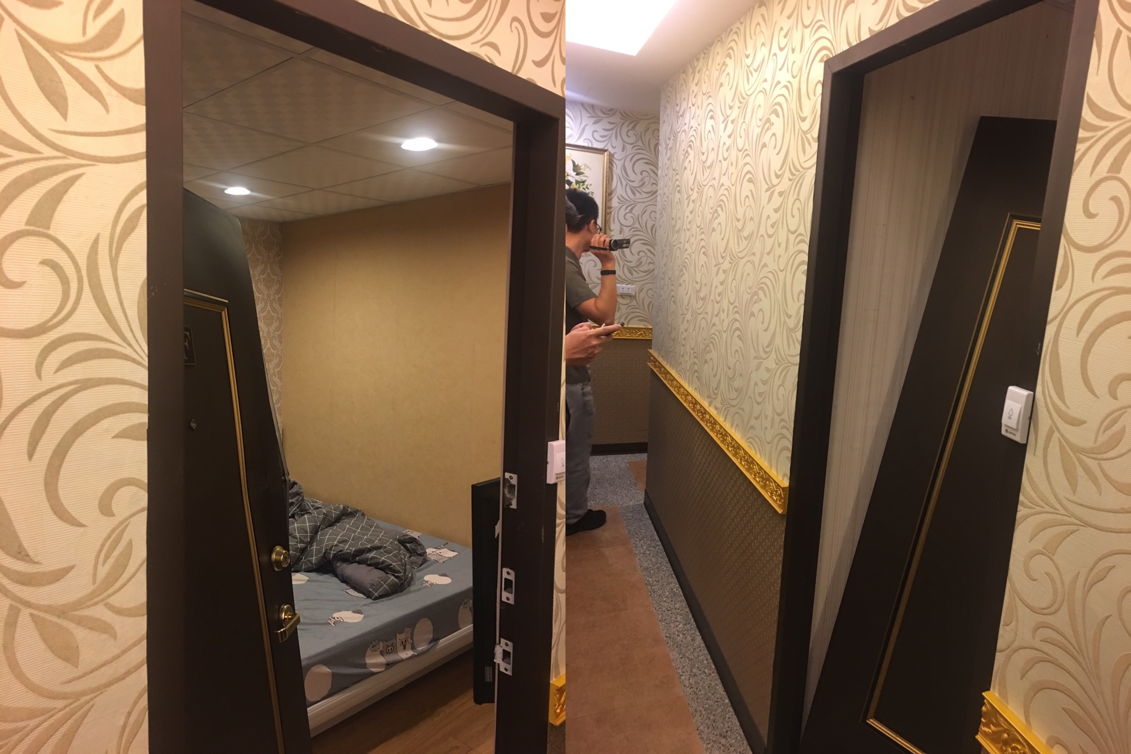 「AV拍攝現場」遭到基隆市警一分局衝破。（警方提供）