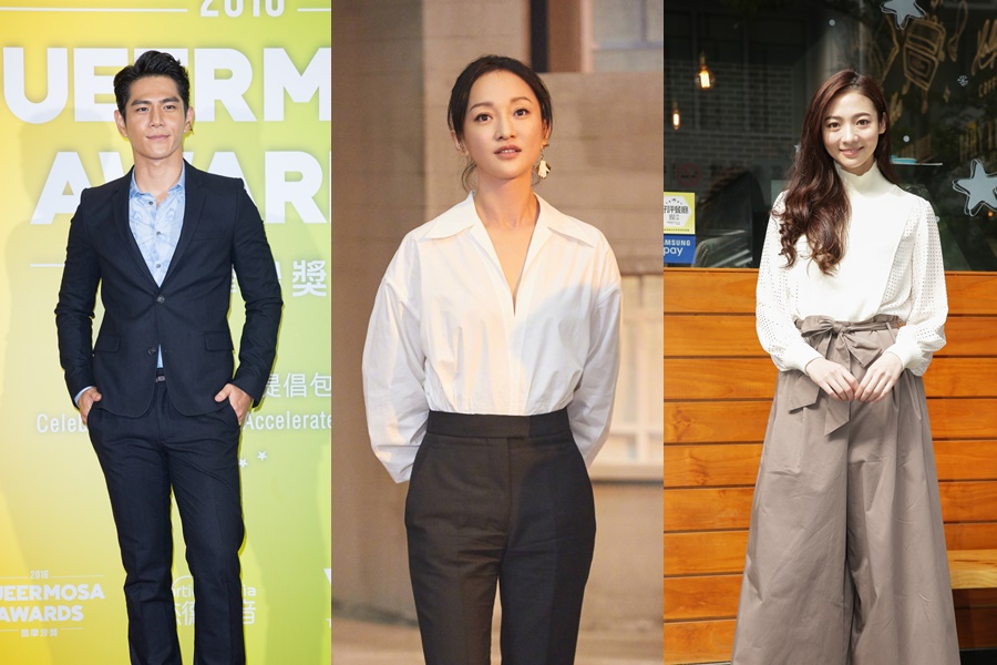 祖雄（左）母語為英文，因此與在美國念書的袁詠琳交談無距離；周迅（中）為與老公高聖遠能溝通無礙，努力學英文。（翻攝自幻樂之城微博）；謝沛恩（右）自幼念美國學校，身邊都是講英文的朋友居多。