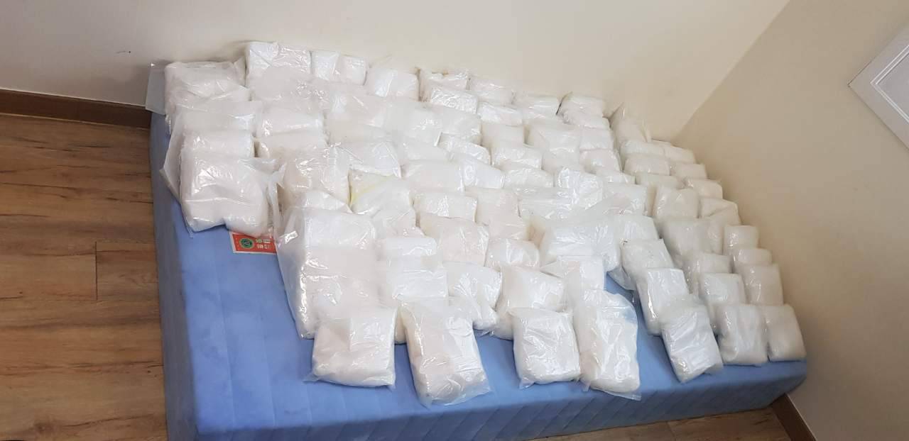 南韓警方查獲112公斤安毒。（刑事局提供）