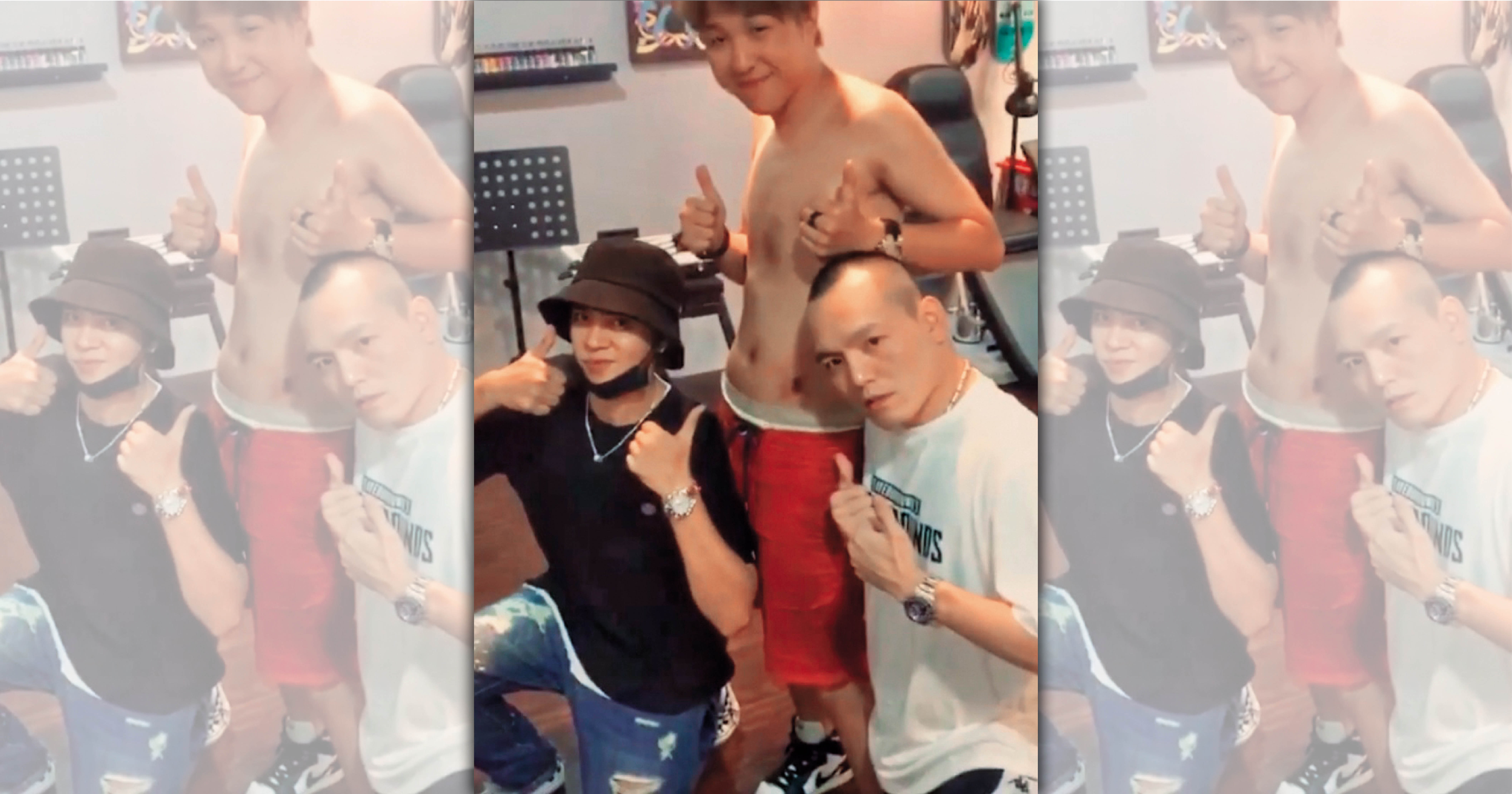 除了春風（右）跟大根（中），小豬（左）也常跟他們混在一起，咖級頗大。（翻攝自大根IG）