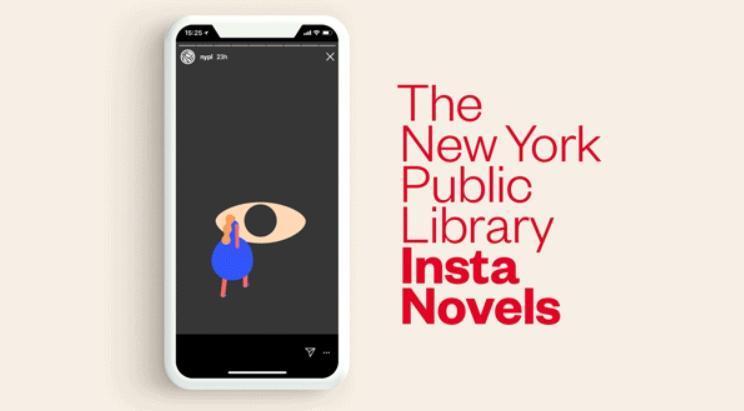 在紐約公共圖書館Instagram的限時動態上,可閱讀經典小說。(取自Youtube)