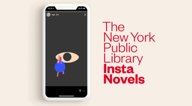 在紐約公共圖書館Instagram的限時動態上，可閱讀經典小說。（取自Youtube）