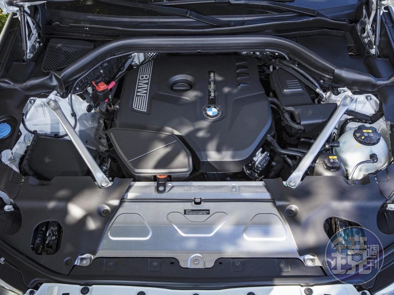 新世代BMW TwinPower Turbo直列四缸渦輪增壓汽油引擎，包含雙渦流增壓器等動力科技。