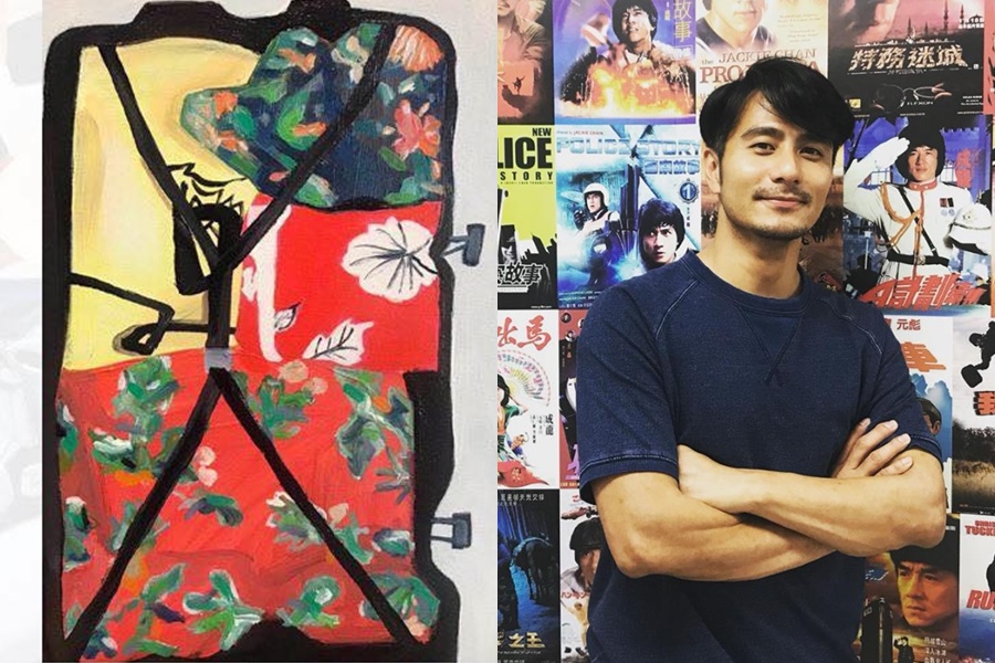 藝人郭彥甫的畫作將登上羅浮宮，藝術家黃銘昌卻認為「只要付場租就能辦展」。（合成照片，翻攝自郭彥甫臉書）