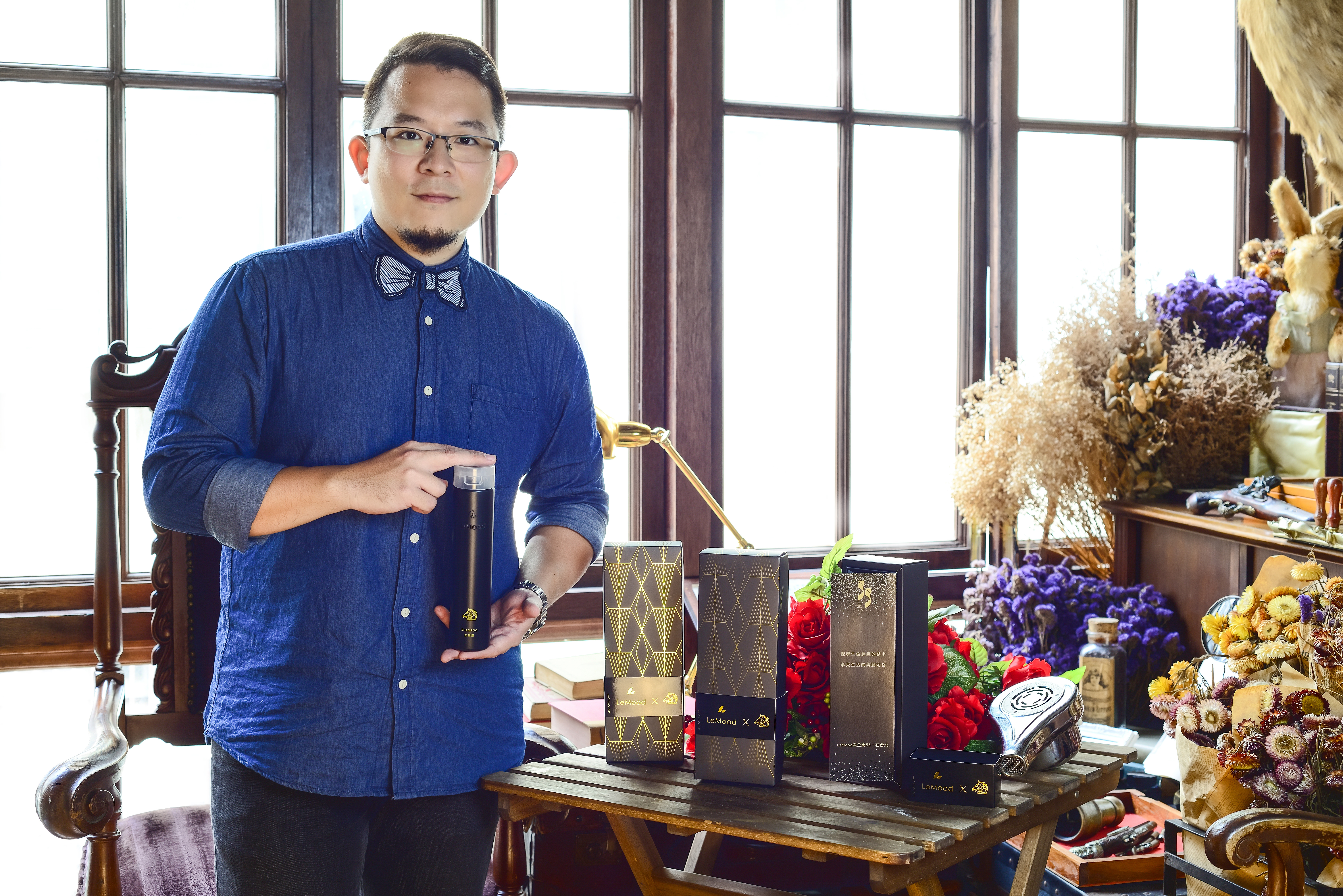 蘇打綠小威也推出金馬特別定製的洗髮露,還找來世界十大調香師之一來為洗髮露調香。(Le Mood提供)