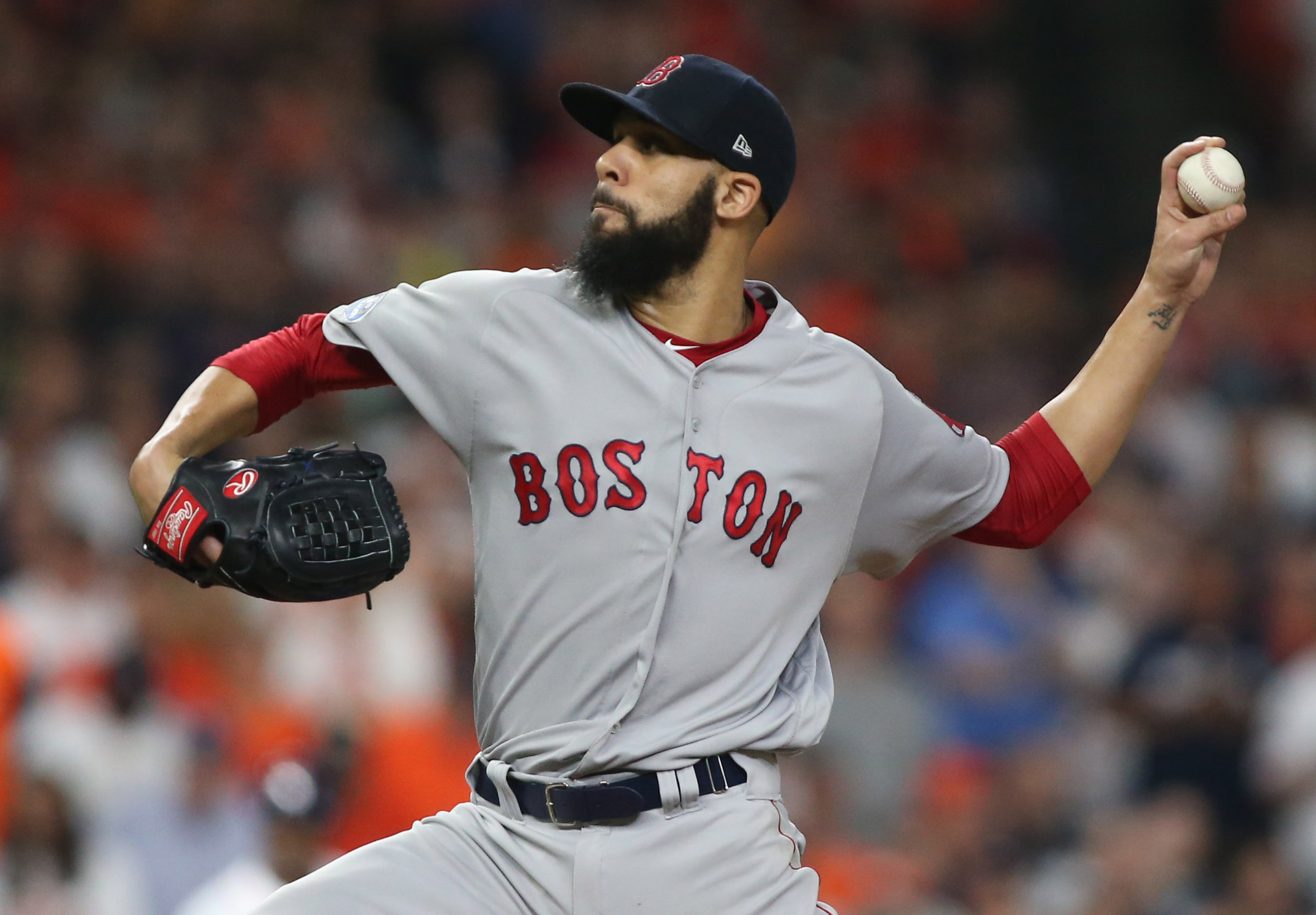 普萊斯(David Price)繳出6局9K零失分好投,加上隊友全壘打火力支援,幫助紅襪最終以4比1擊敗太空人。(東方IC)