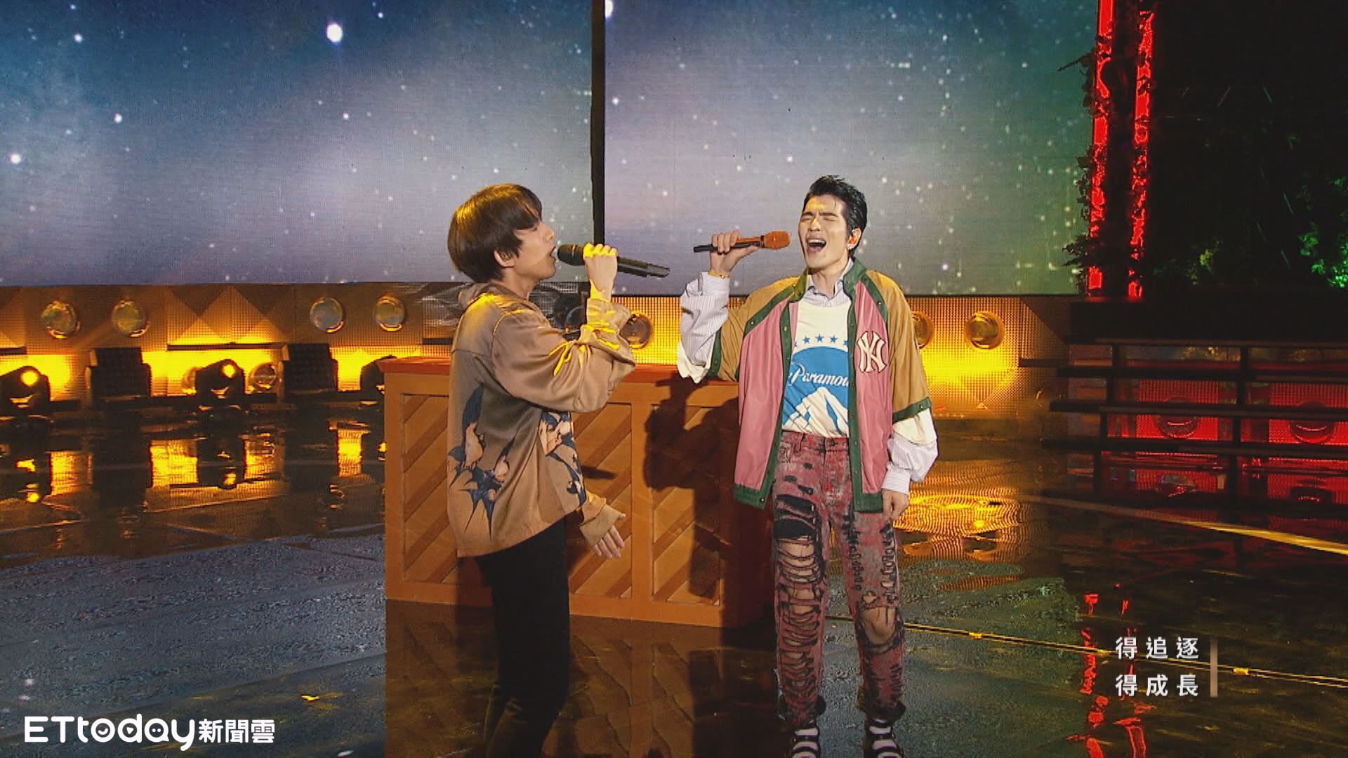 蕭敬騰、林宥嘉在《聲林之王》經常有即興演出。（量子娛樂提供）