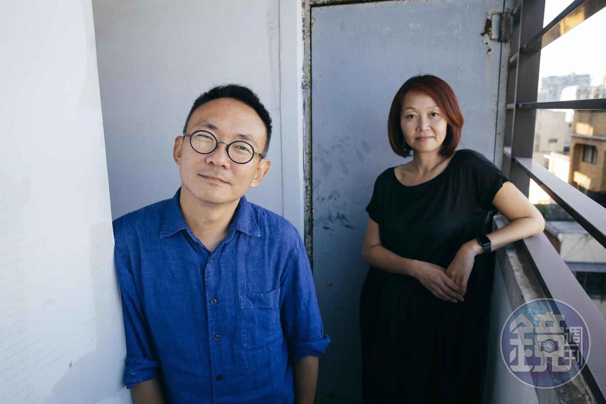 何蔚庭（左）與胡至欣是夫妻、也是多年的工作夥伴，何蔚庭電影《台北星期天》《幸福城市》胡至欣都是監製。 