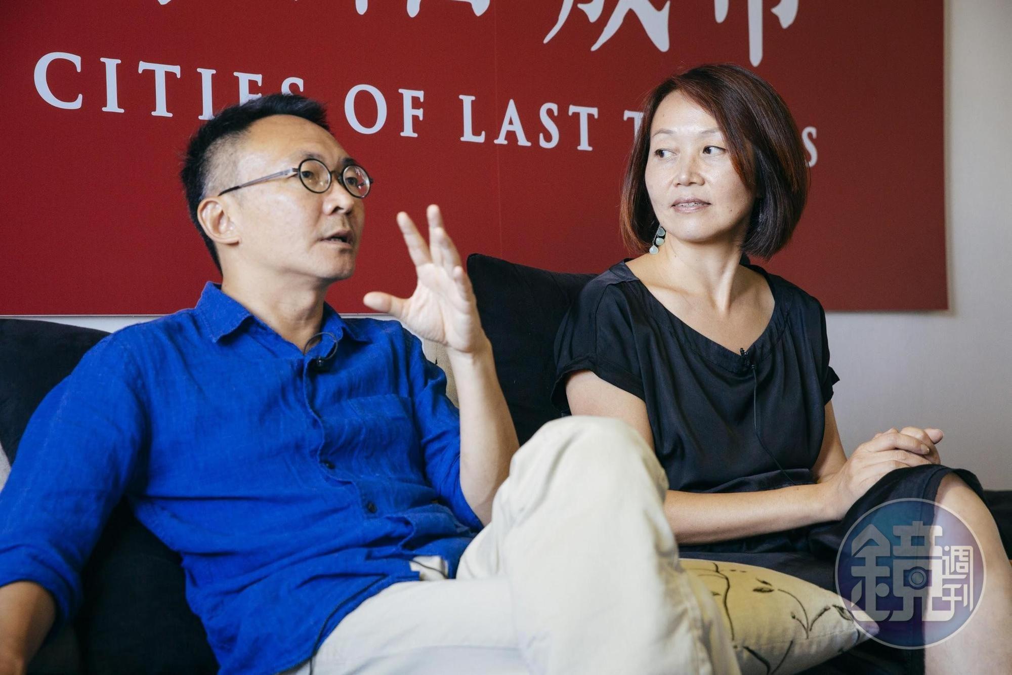 《幸福城市》監製胡至欣（右）是導演何蔚庭的妻子、也是版畫家，兩人是生活與工作的好夥伴。
