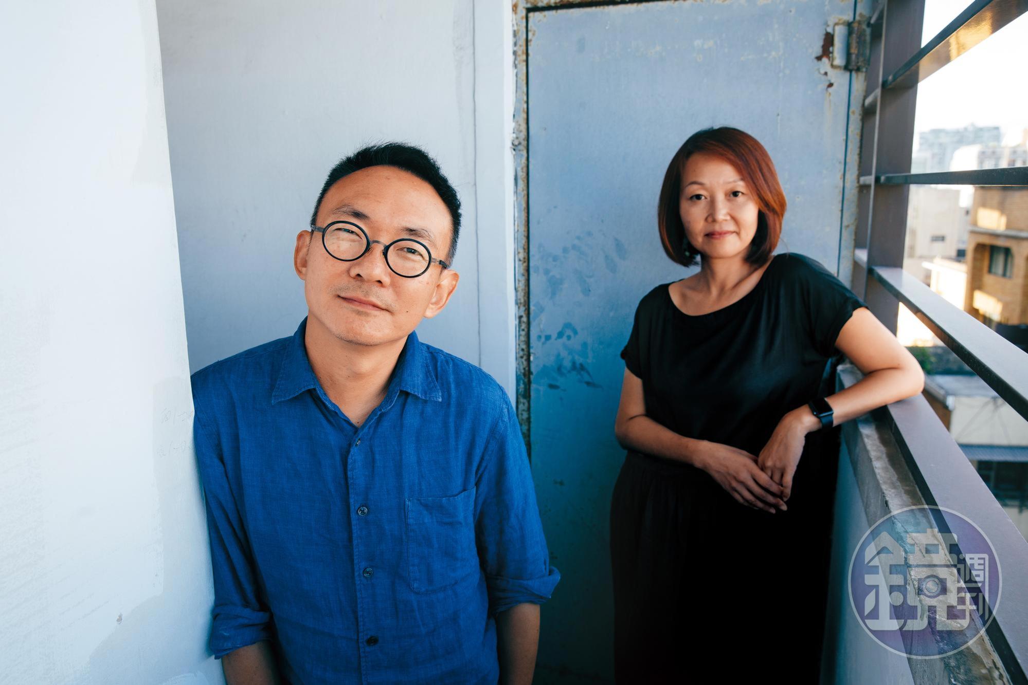 何蔚庭(左)與胡至欣是夫妻、也是多年的工作夥伴,何蔚庭導演的電影《台北星期天》《幸福城市》胡至欣都是監製。