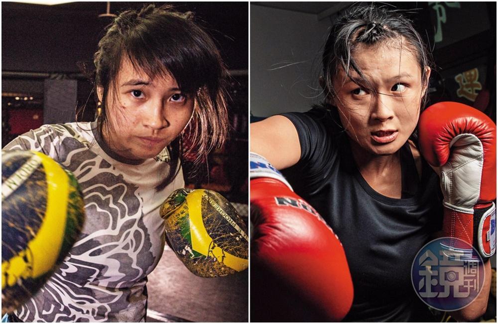 吳巧貞(右)和黃偵玲(左)是台灣唯二的女子綜合格鬥職業選手。