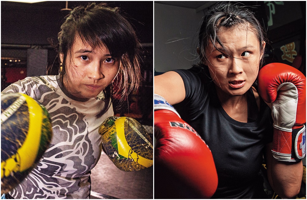 吳巧貞（右）和黃偵玲（左）是台灣唯二的女子綜合格鬥職業選手。