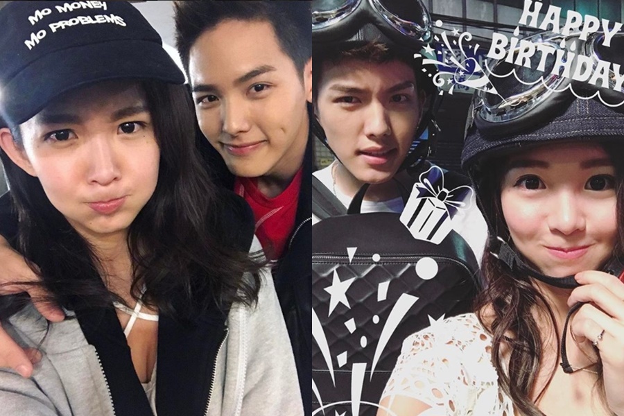 郭書瑤和王以綸因拍攝《稍息立正我愛你》結緣，2人從拍戲時感情就很好。（合成照，翻攝自郭書瑤IG）